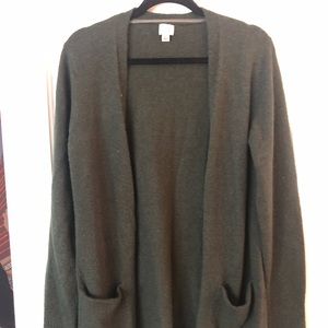 Dark green cardigan sweater NWOT
